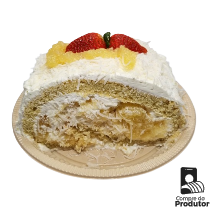 Rocambole de Abacaxi com Coco